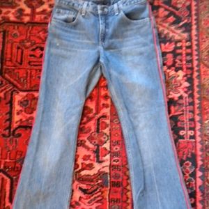 Marc Jacobs High Waist Jeans Red Side Piping Sz 8
